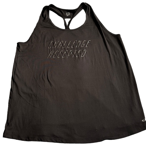 Champion Tops - Champion women’s plus size racer back tank top size XXL, Challenge Accepted